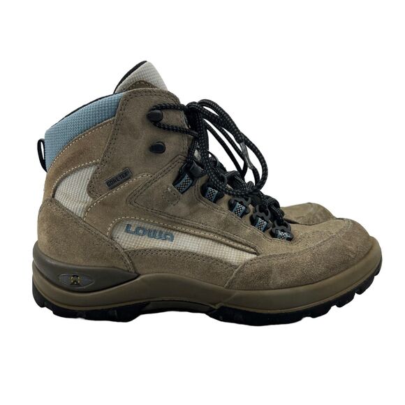 Lowa Womens 7.5 Boots Brown Bronco III GTX Mid Ankle Active Outdoor Hiking Shoe - Picture 1 of 13